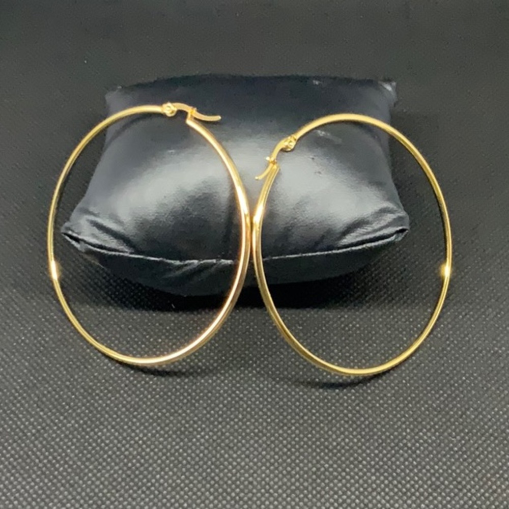 Gold Plated huge hoops
